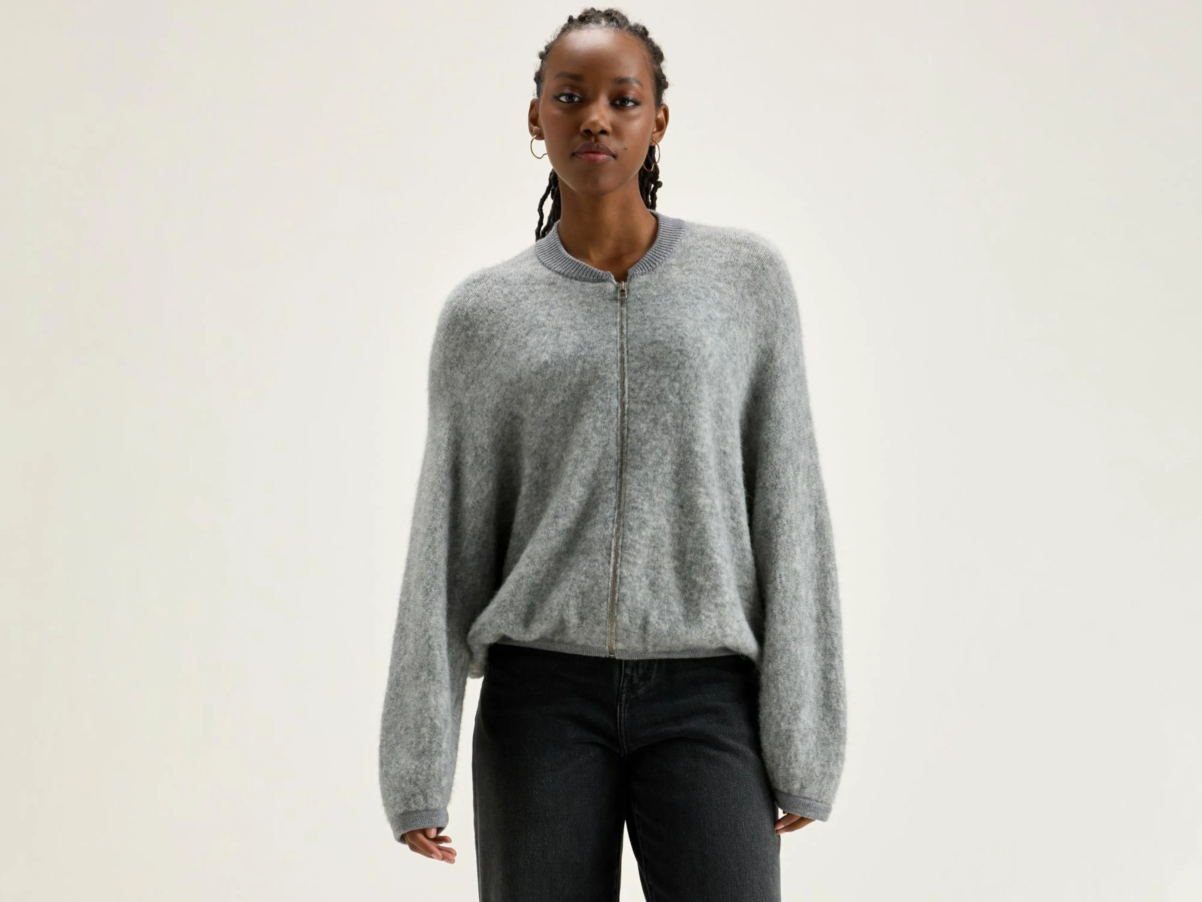 Clearance Bellerose Asedi Cardigan Met Rits Heather grey