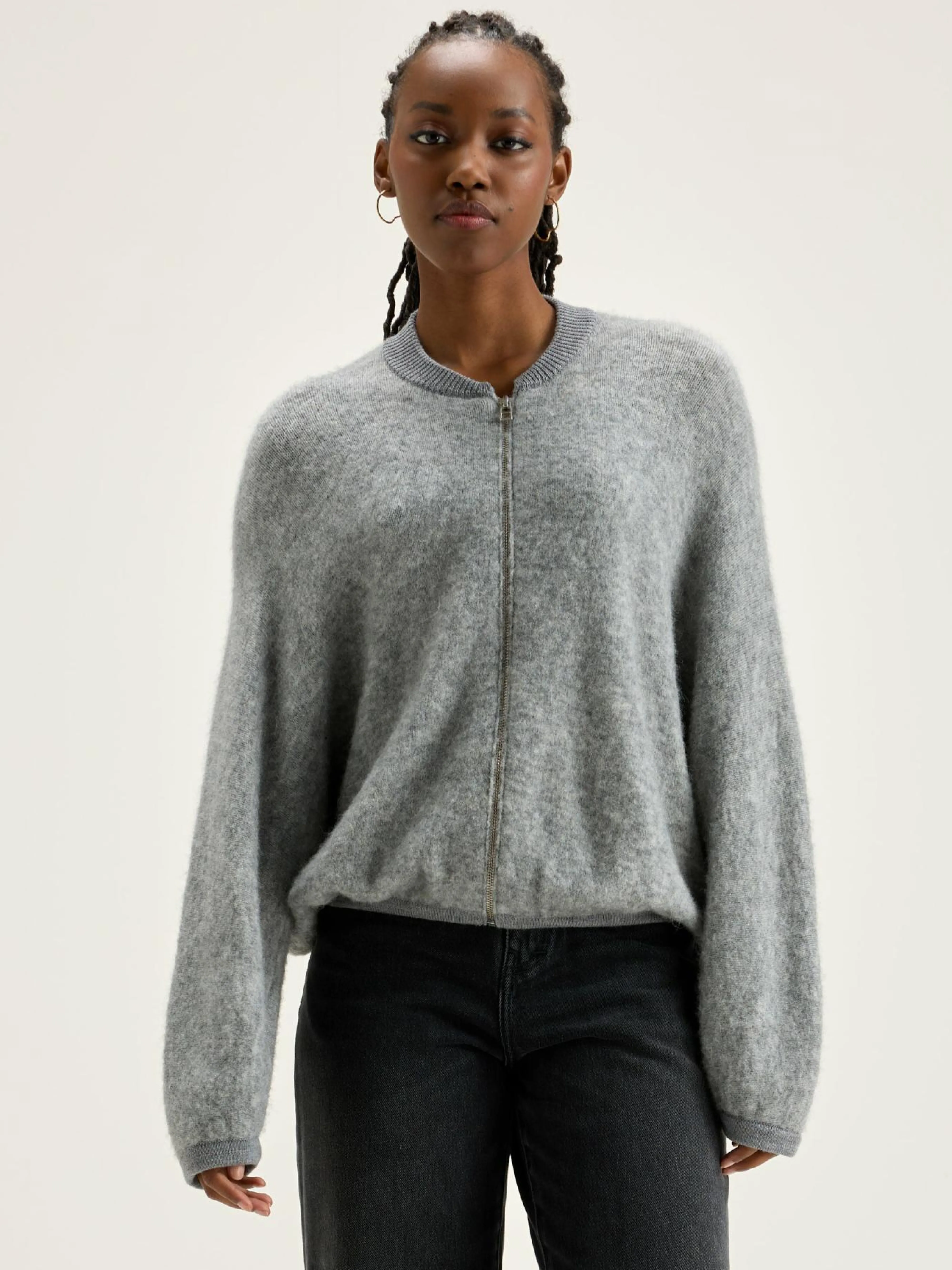 Clearance Bellerose Asedi Cardigan Met Rits Heather grey