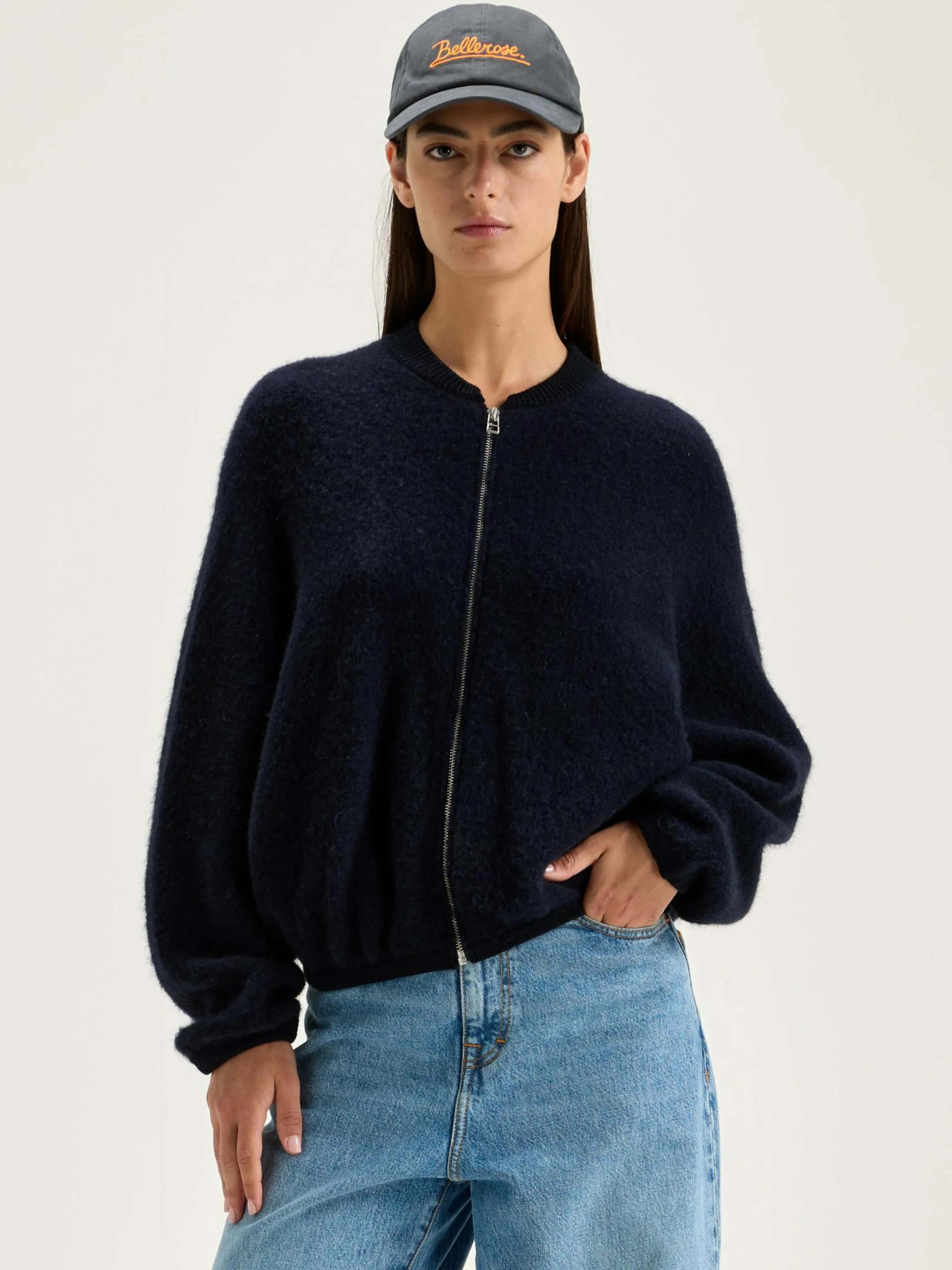 Best Bellerose Asedi Cardigan Met Rits Navy