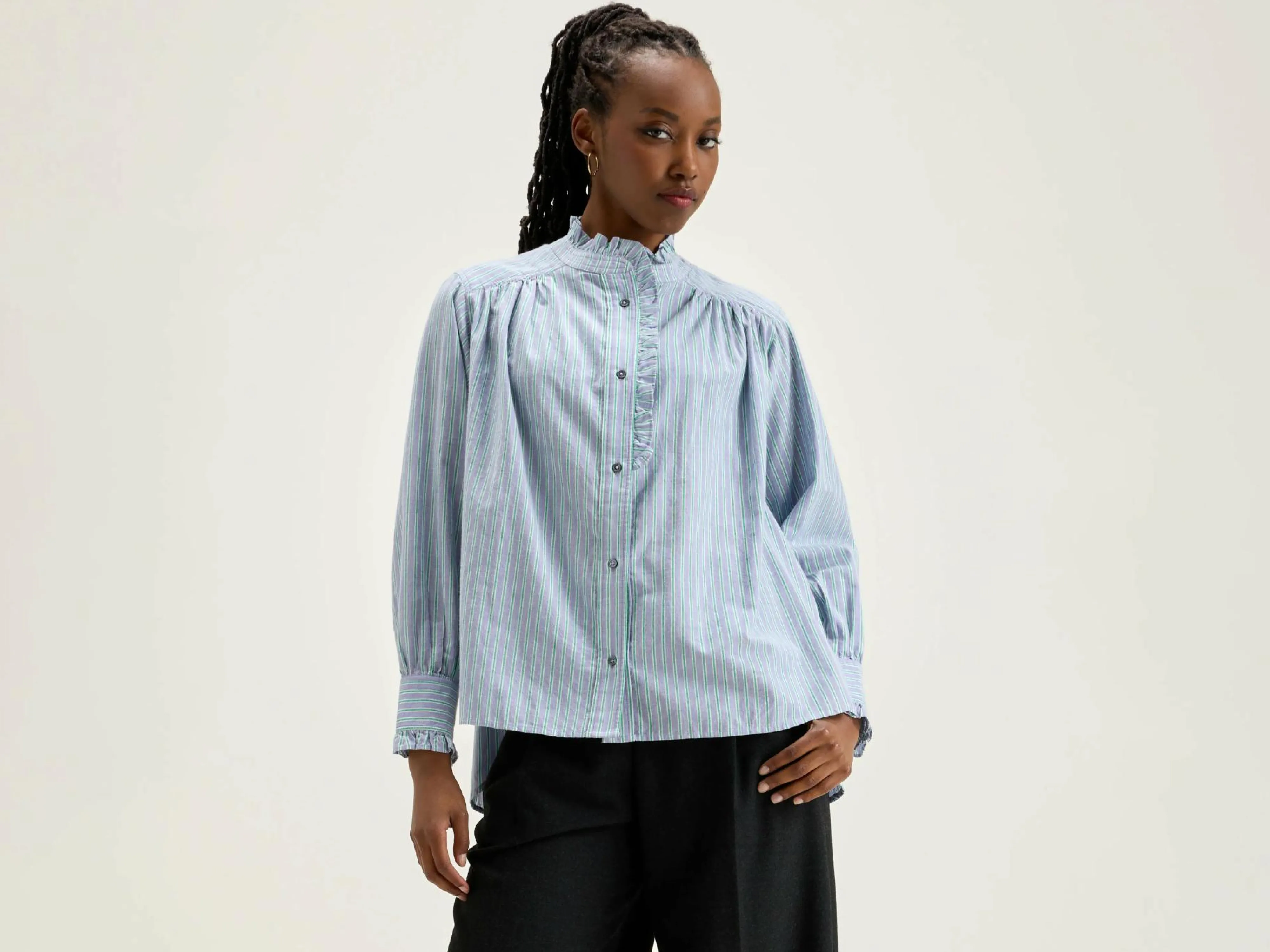 New Bellerose Claudia Gestreepte Blouse Bonbon / Mojito