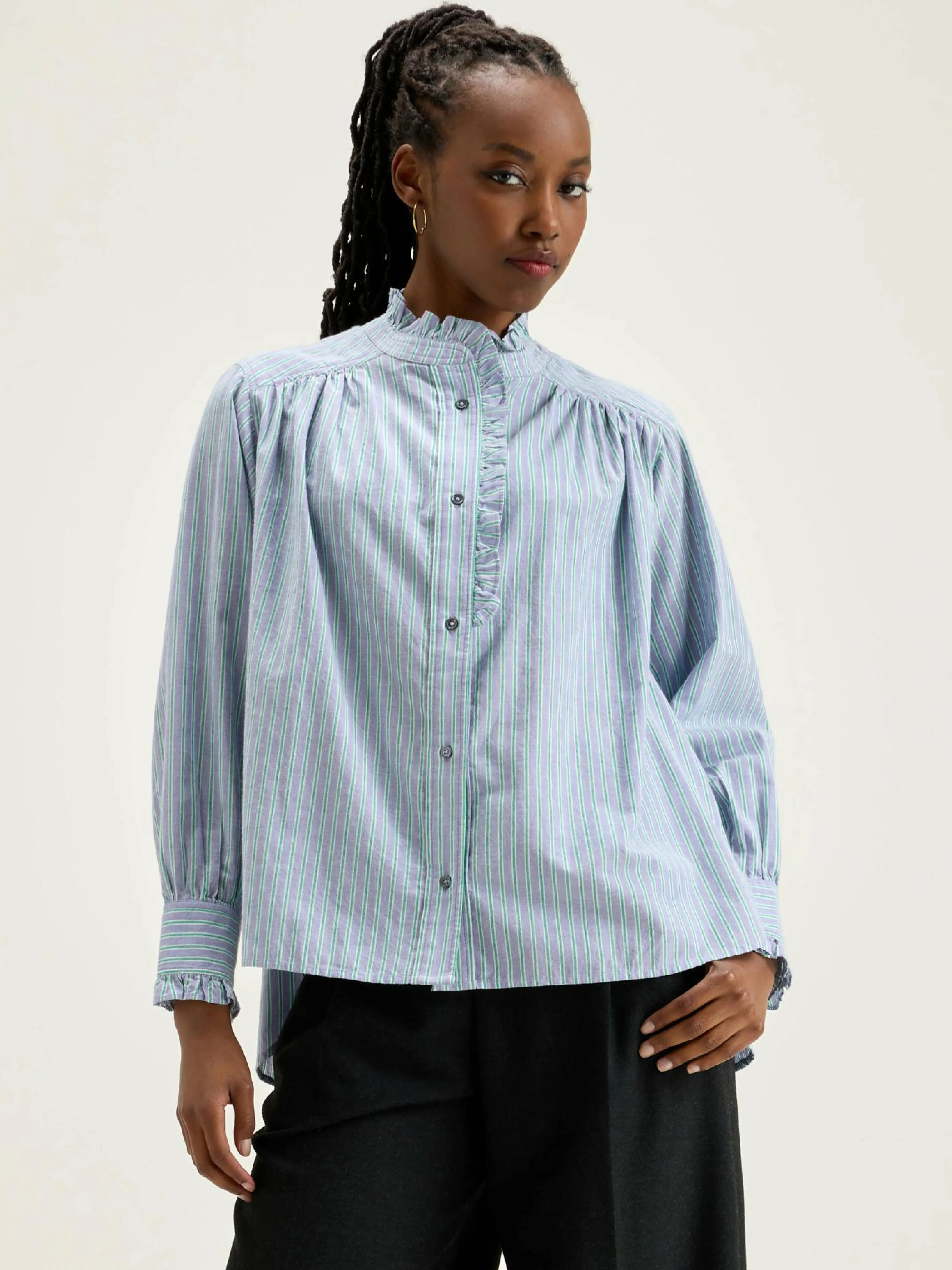 New Bellerose Claudia Gestreepte Blouse Bonbon / Mojito