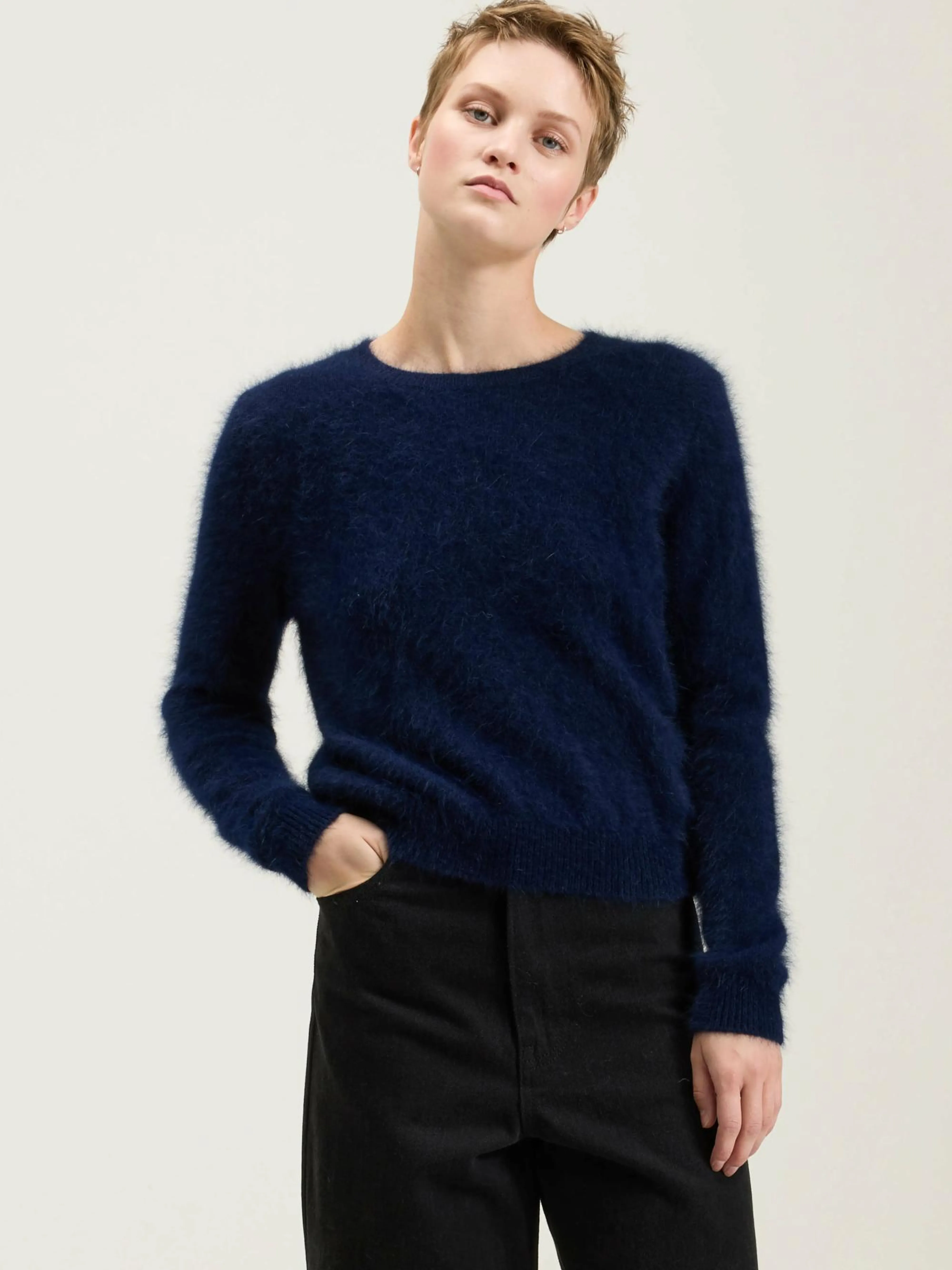 Best Sale Bellerose Datti Angora-mix Trui Navy