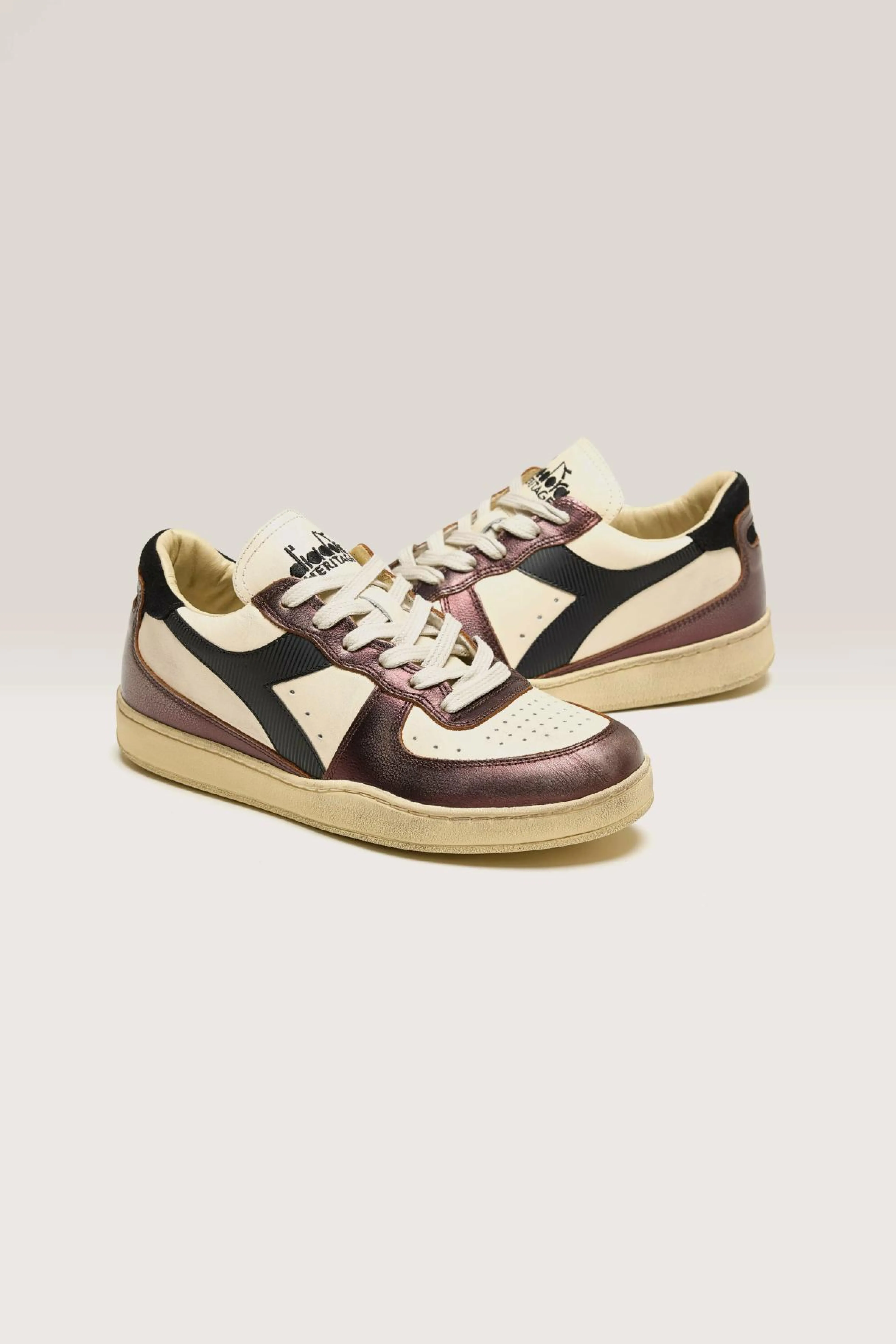 Clearance Diadora Mi Basket Low Metallic Dirty Voor Vrouwen