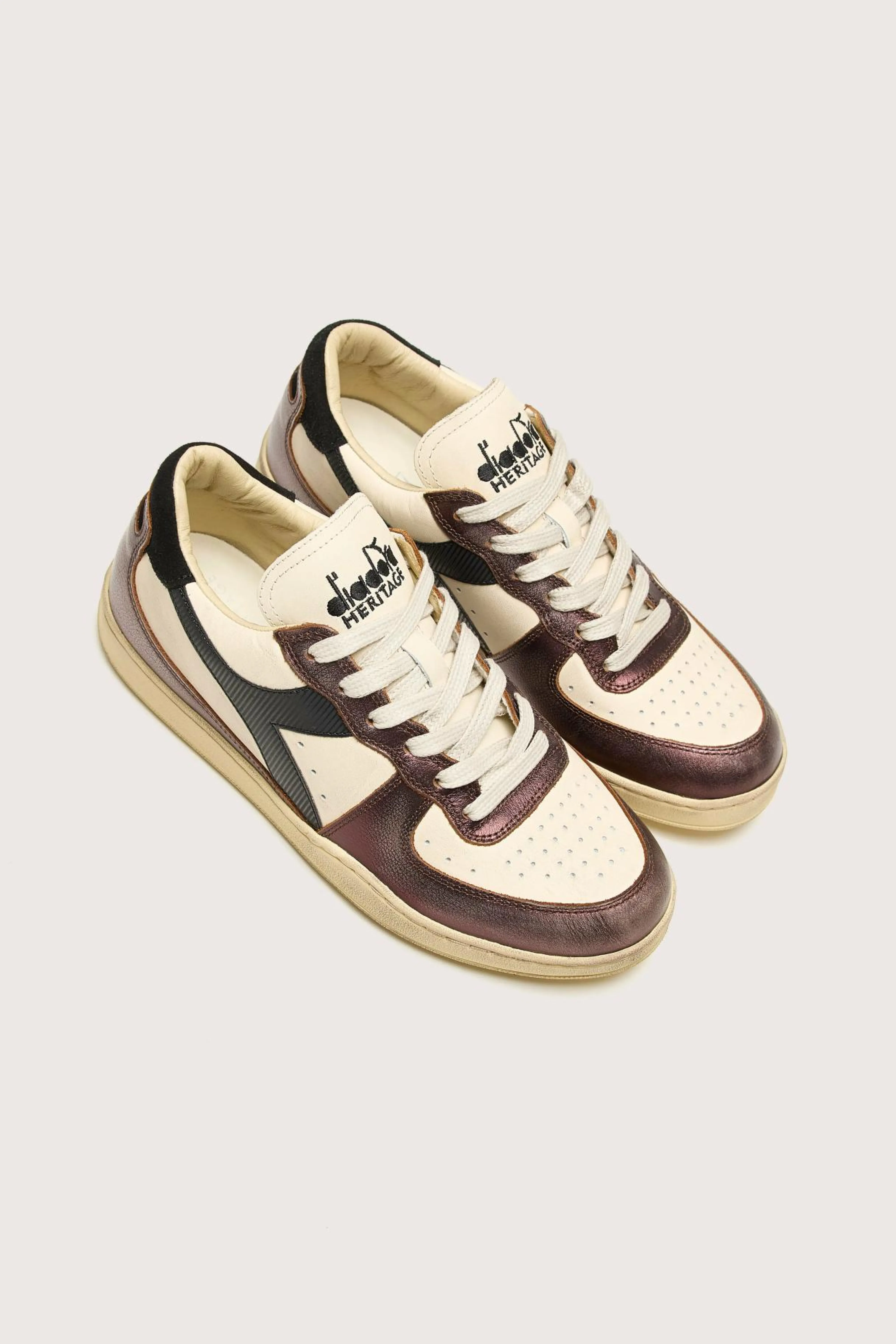 Clearance Diadora Mi Basket Low Metallic Dirty Voor Vrouwen