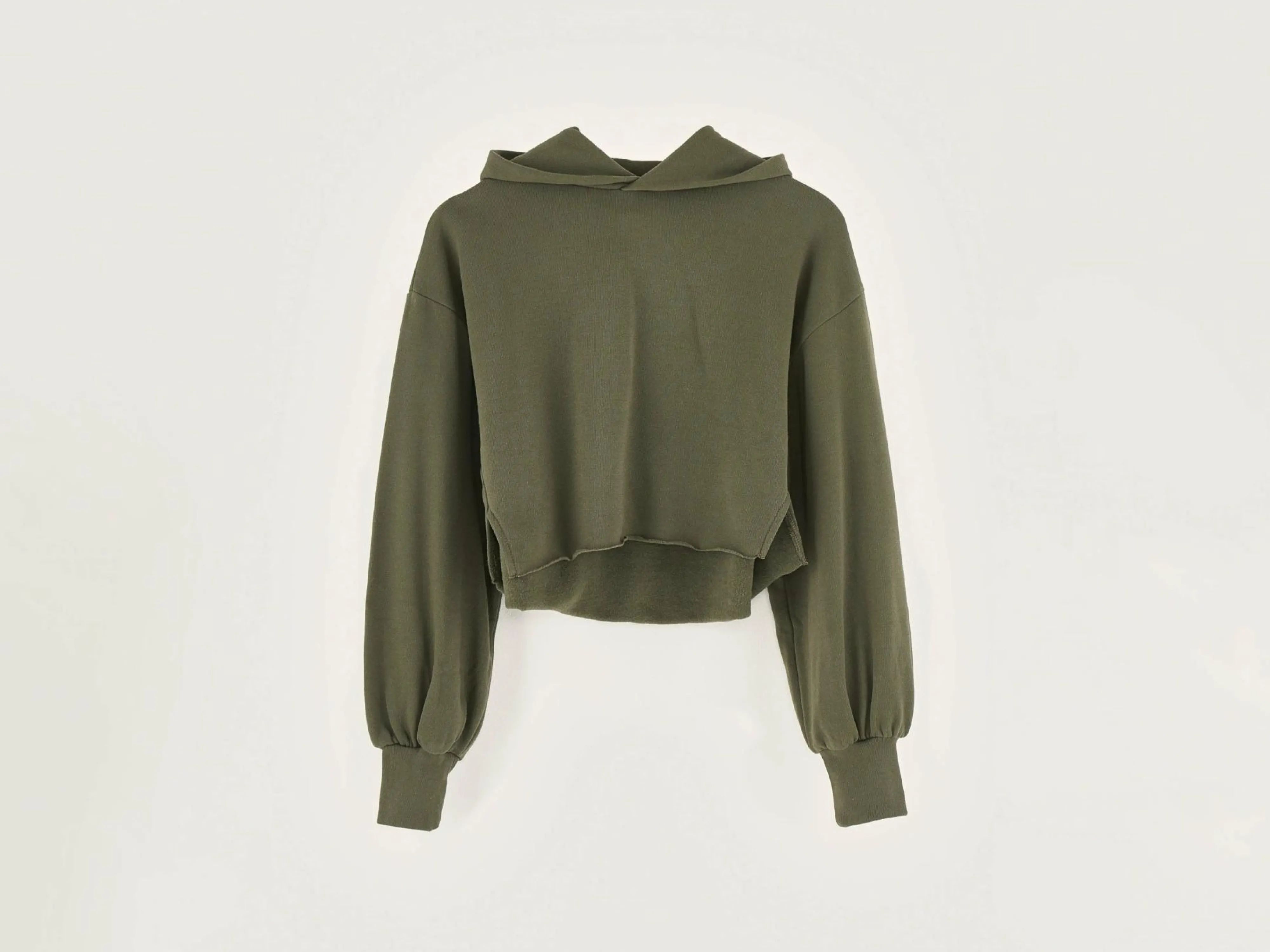 Shop Bellerose Felico Cropped Hoodie Moss