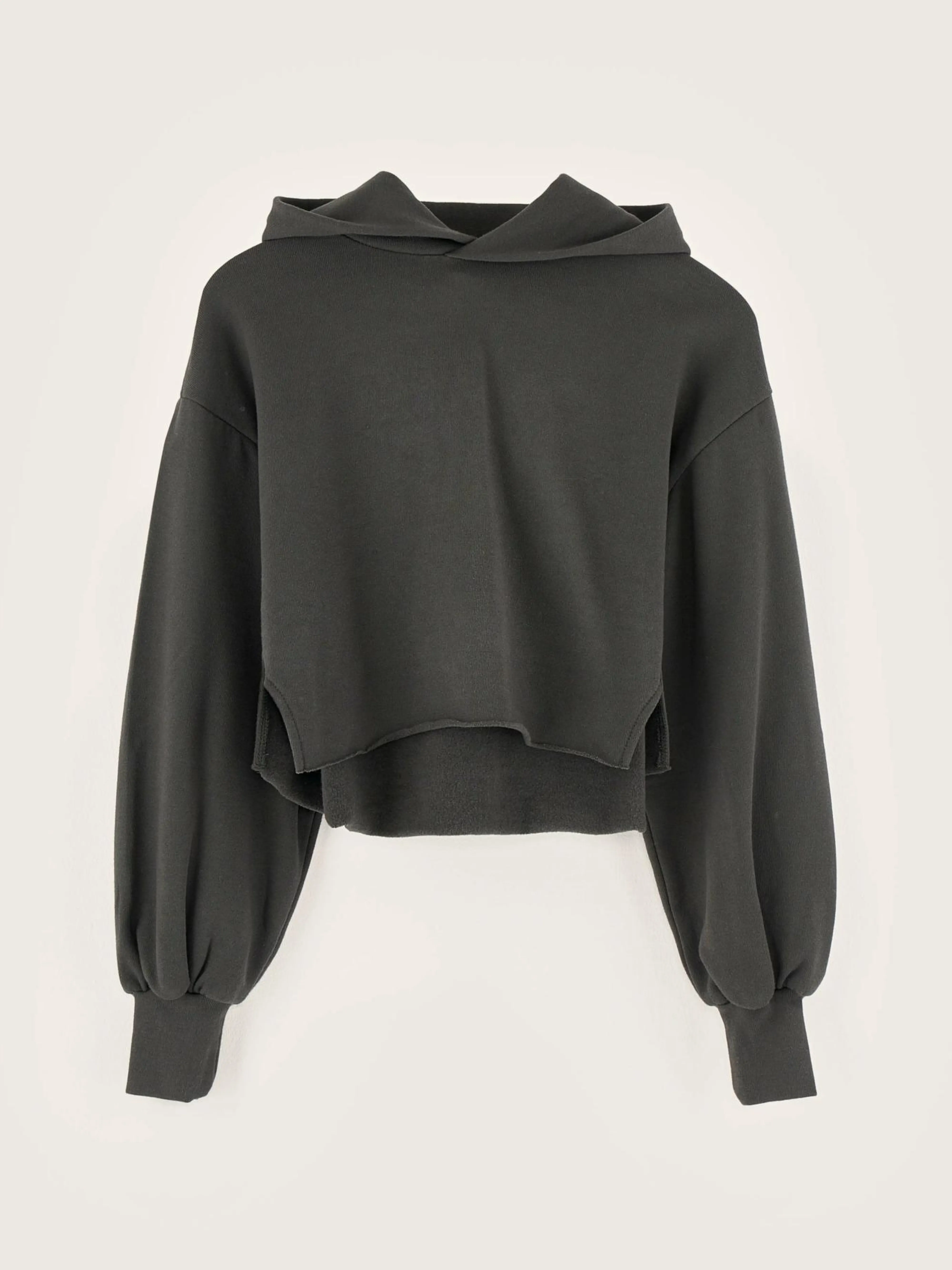 Sale Bellerose Felico Cropped Hoodie Black sand