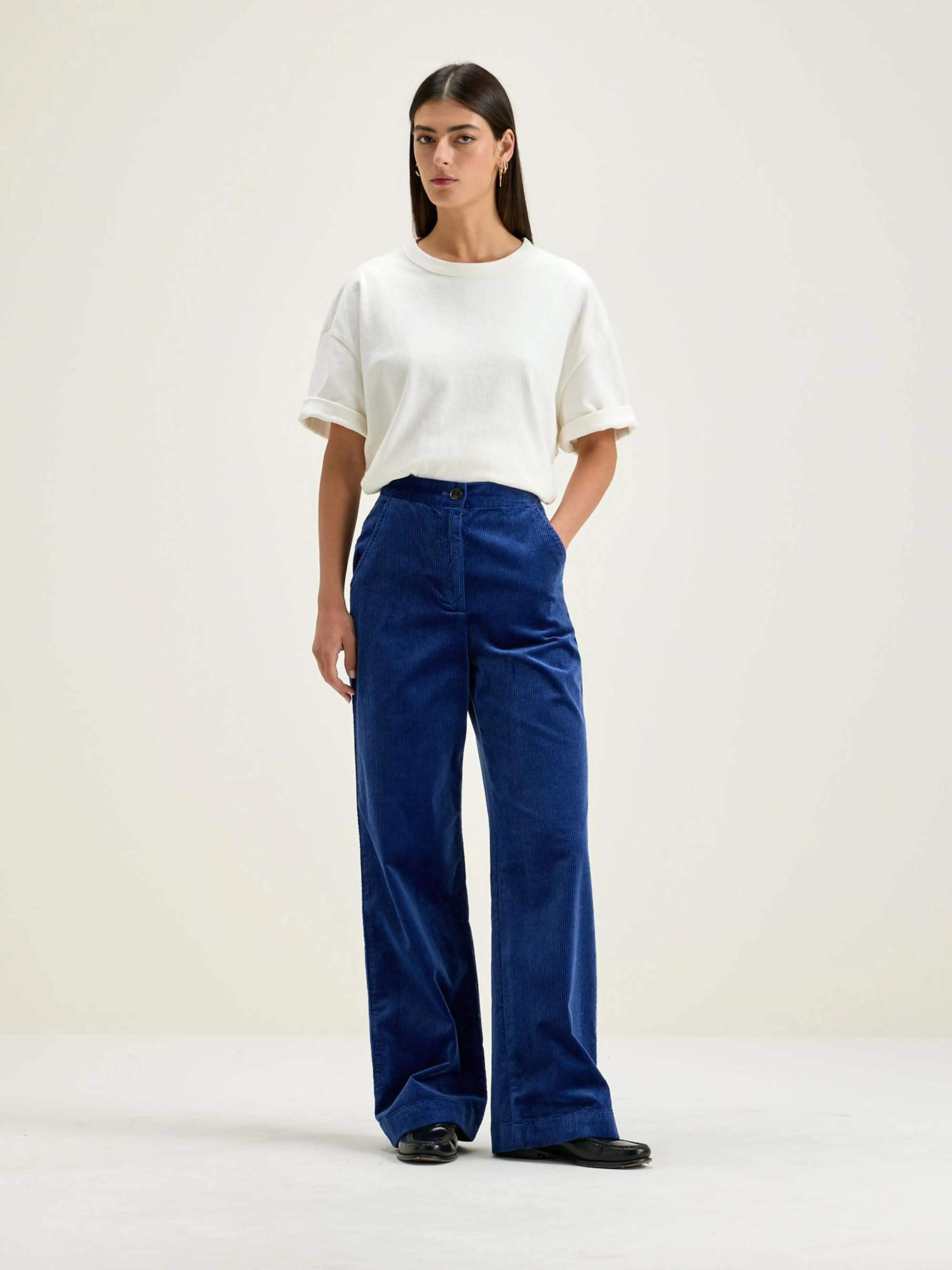 Best Sale Bellerose Gabor Rechte Wijde Broek Blue