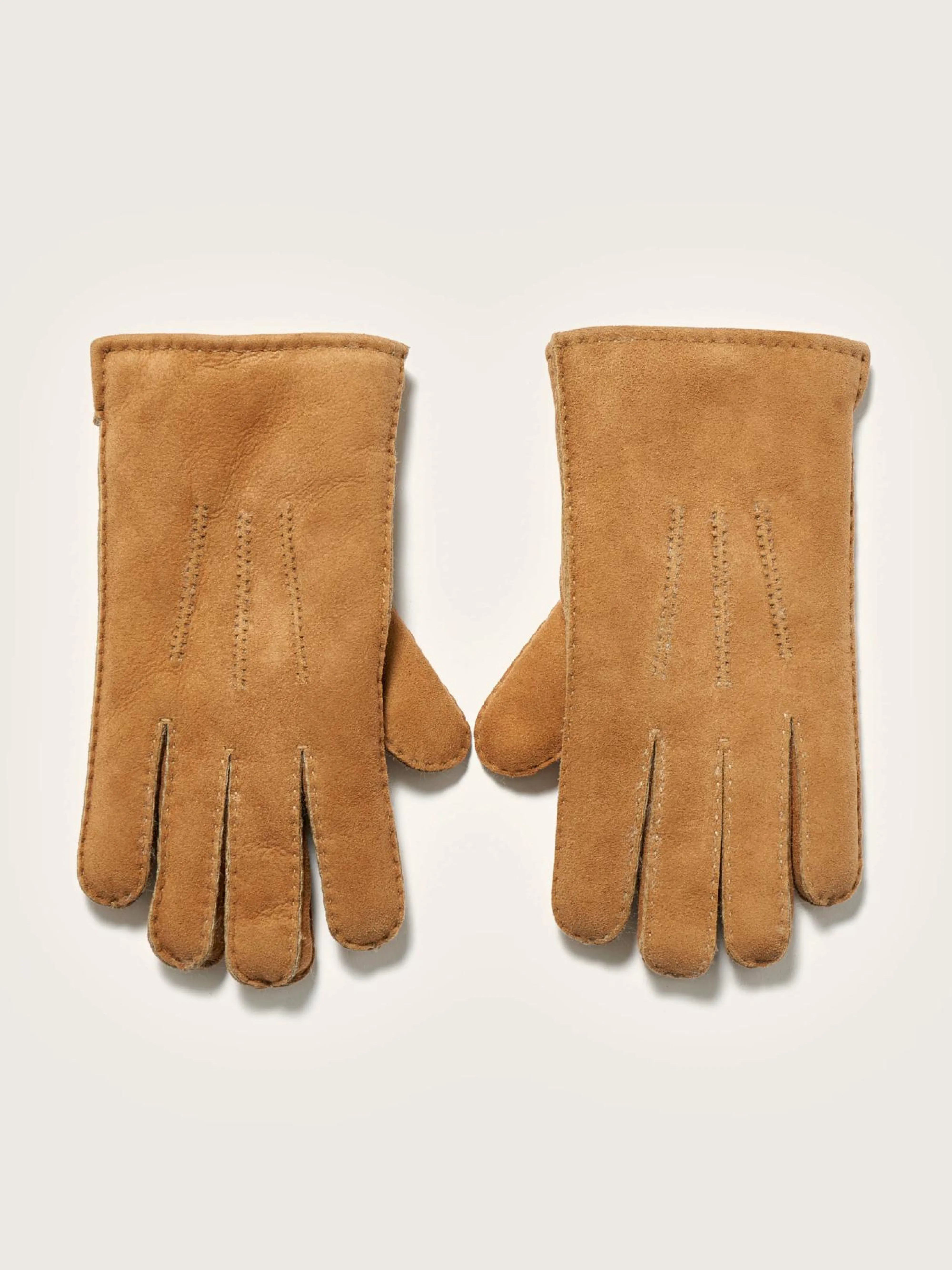 New Bellerose Ganam Leren Handschoenen Cognac