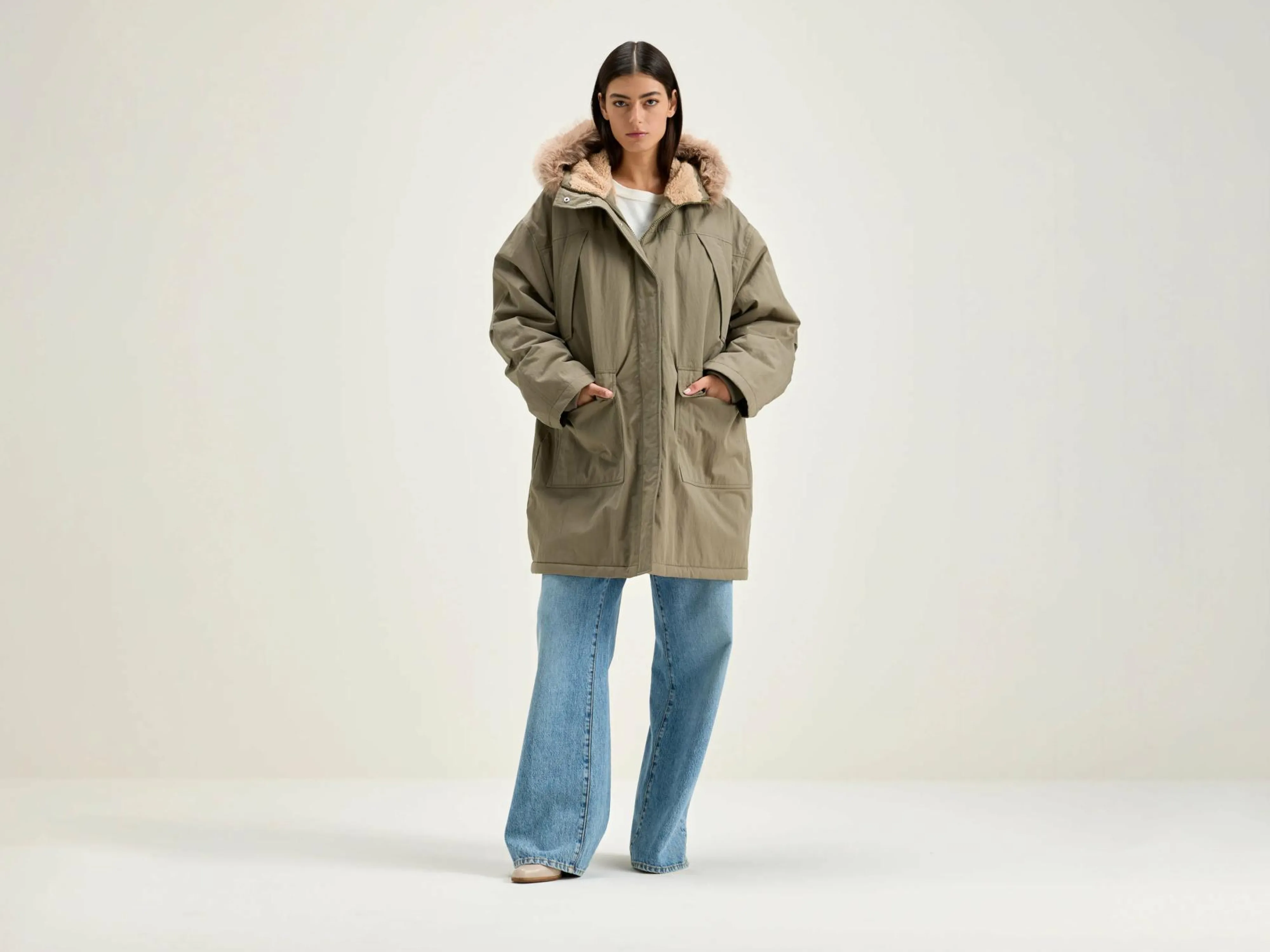 Shop Bellerose Hoggar Duffel Parka Dust