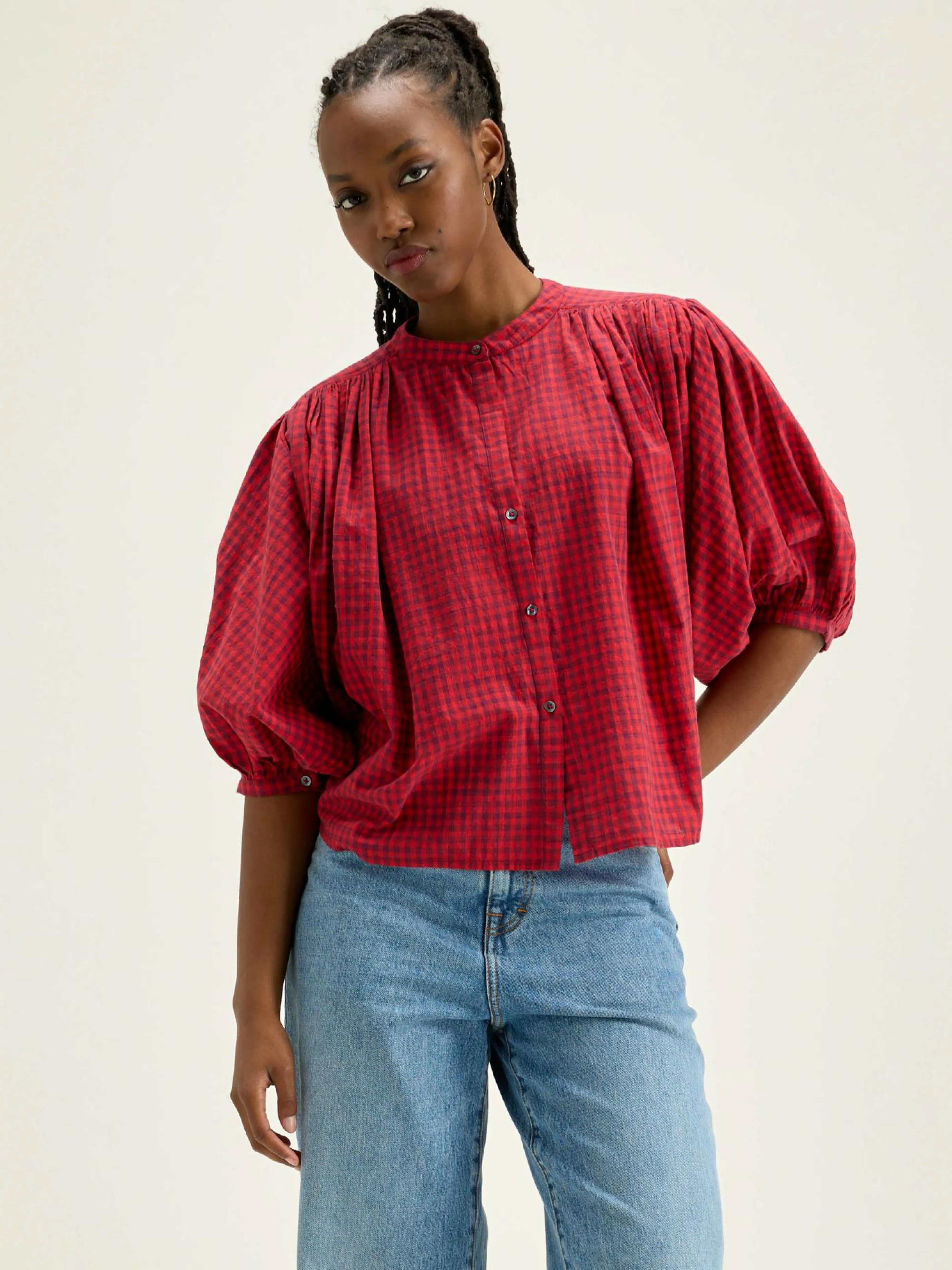 New Bellerose Ink Cropped Blouse Amore