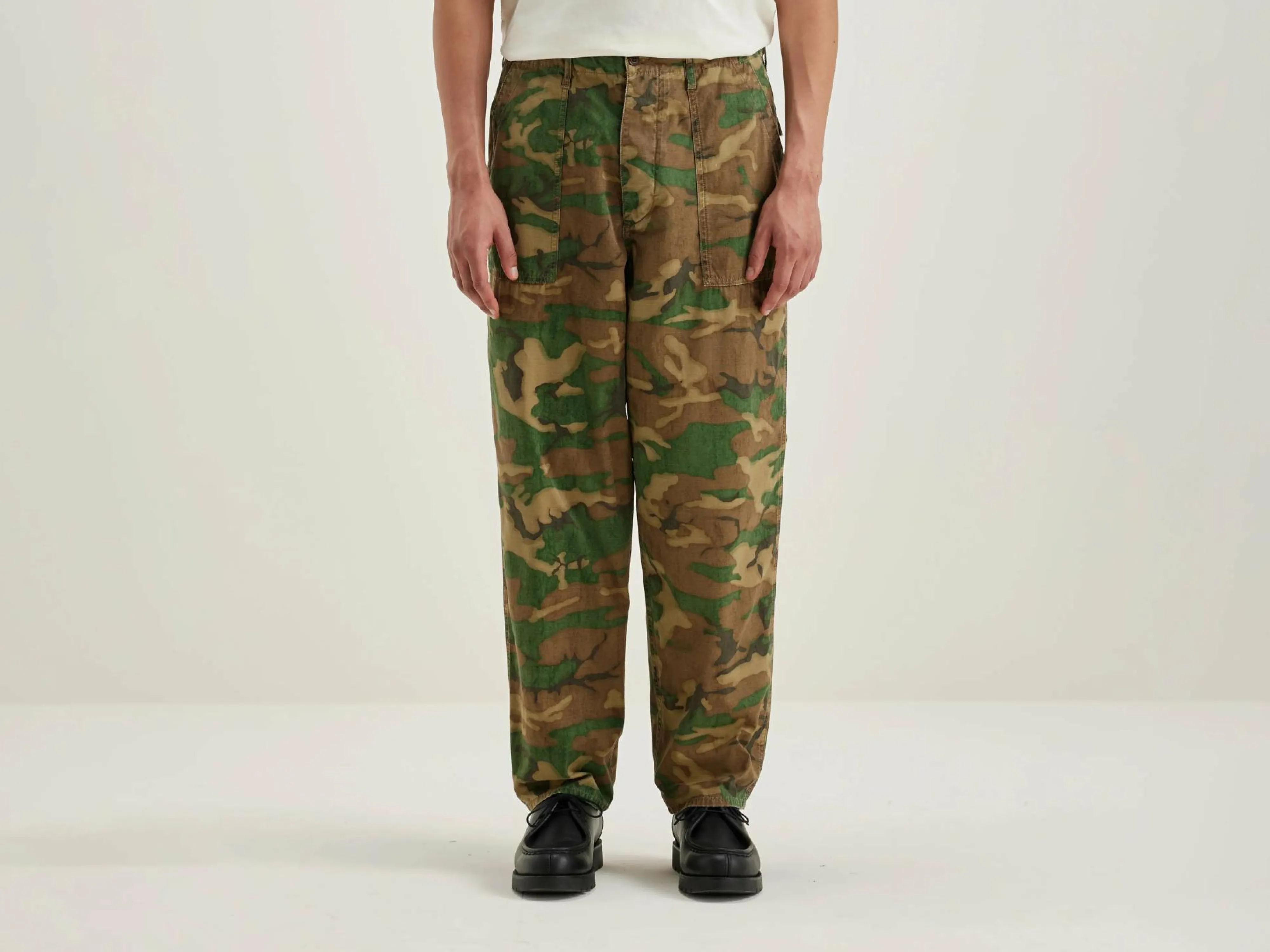 Hot Bellerose Kargo Relaxed Cropped Broek Amber / Army