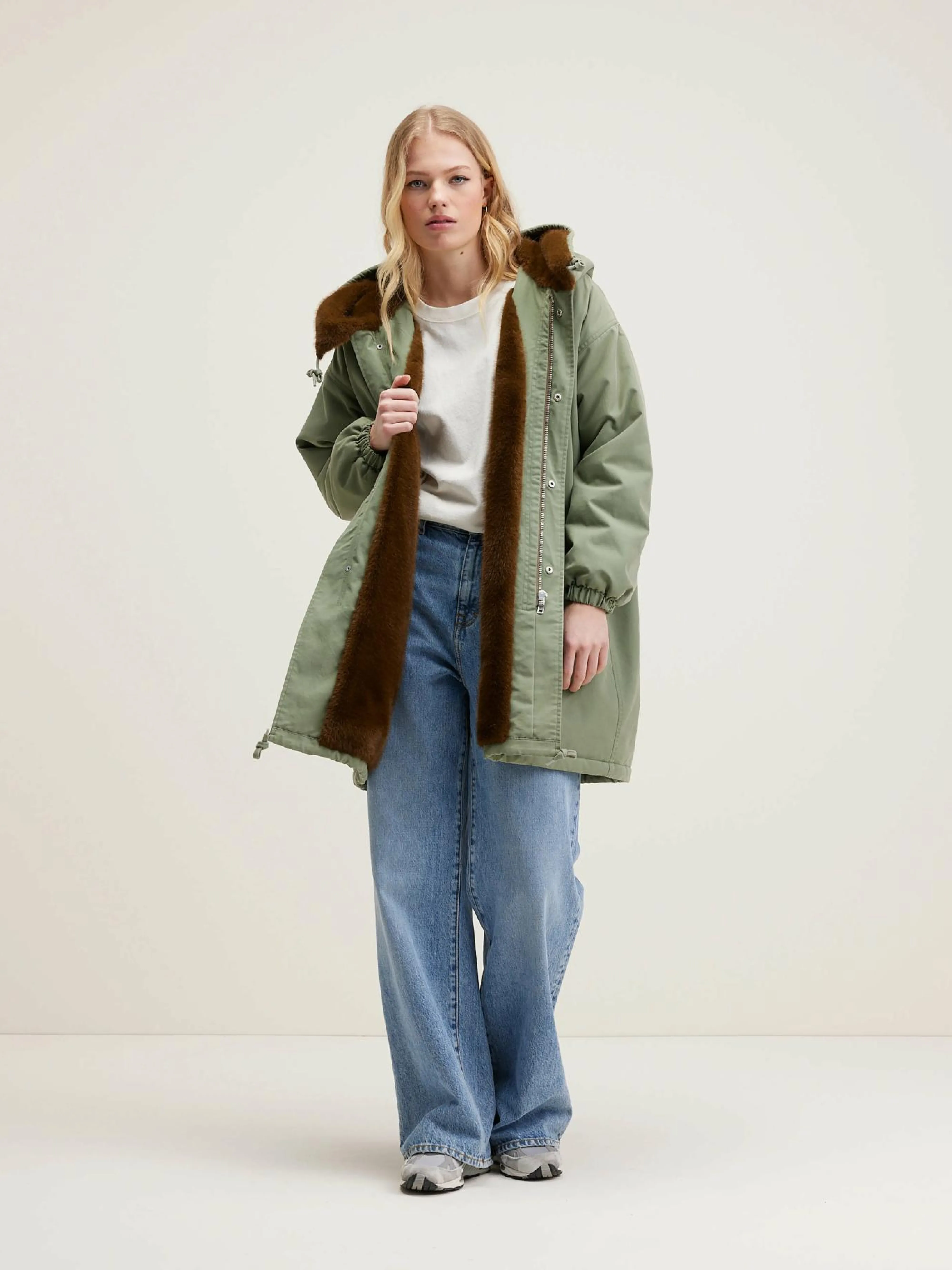 Clearance Bellerose Laos Parka Met Capuchon Eucalyptus