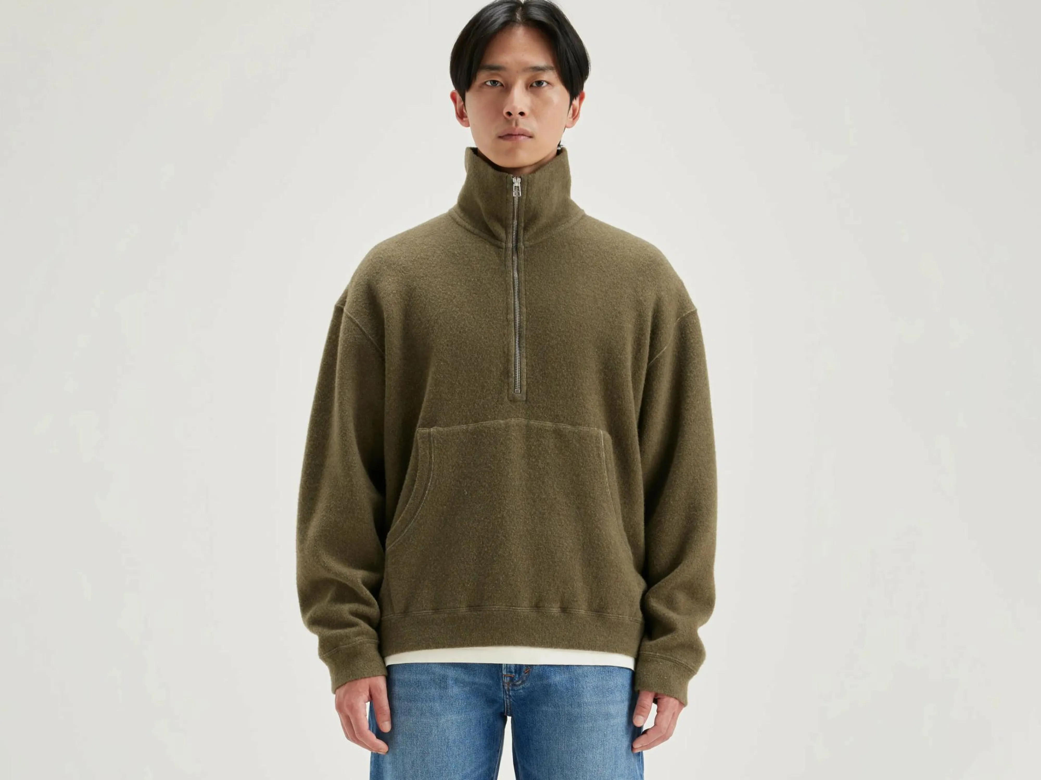 Online Bellerose Mabro Sweatshirt Met Rits Military