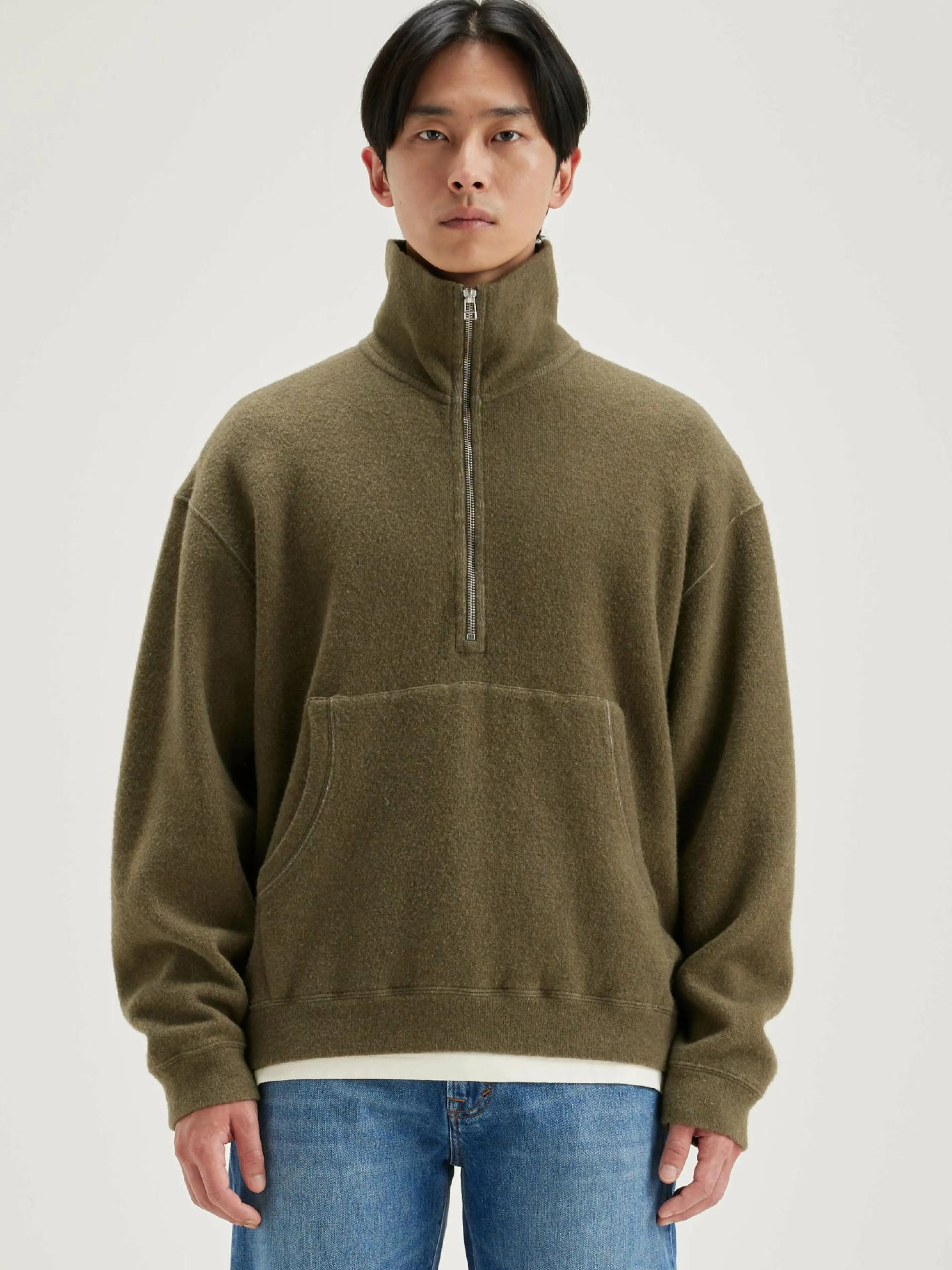 Online Bellerose Mabro Sweatshirt Met Rits Military