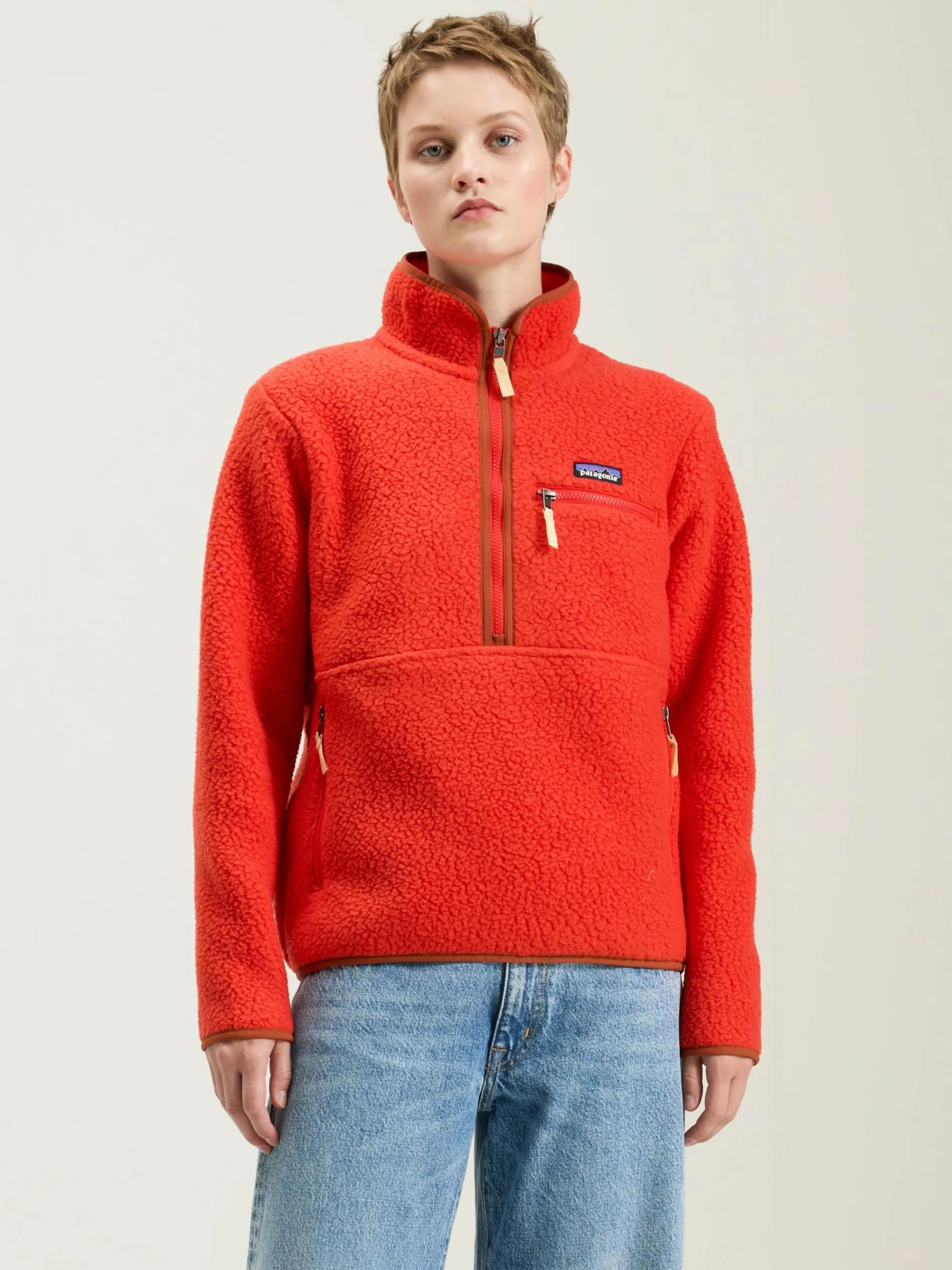 Cheap Patagonia Retro Pile Fleece Marsupial Trui Voor Vrouwen
