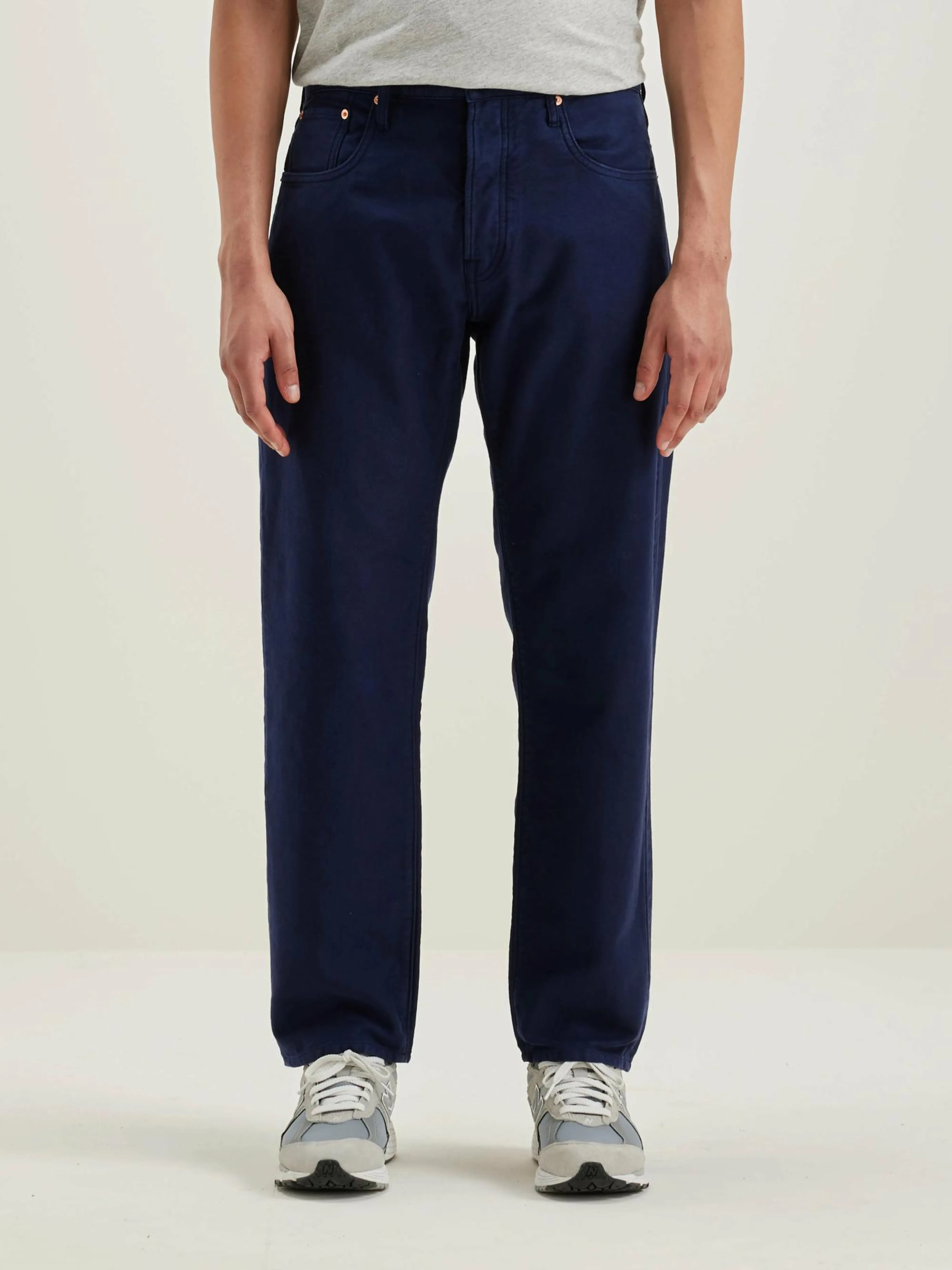 Shop Bellerose Percy Dad-style Broek Ink