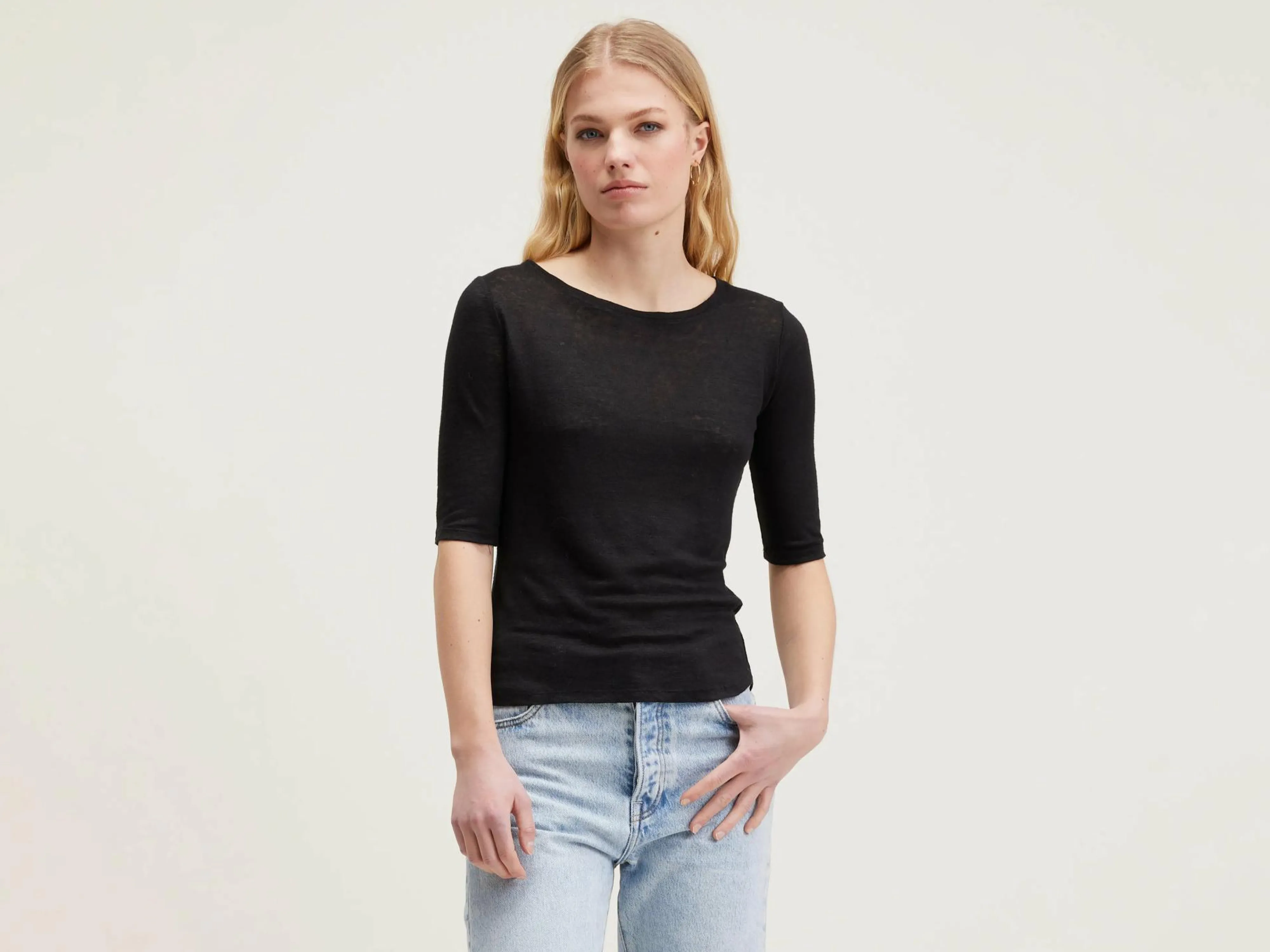 Fashion Bellerose Seas Slim T-shirt Off black