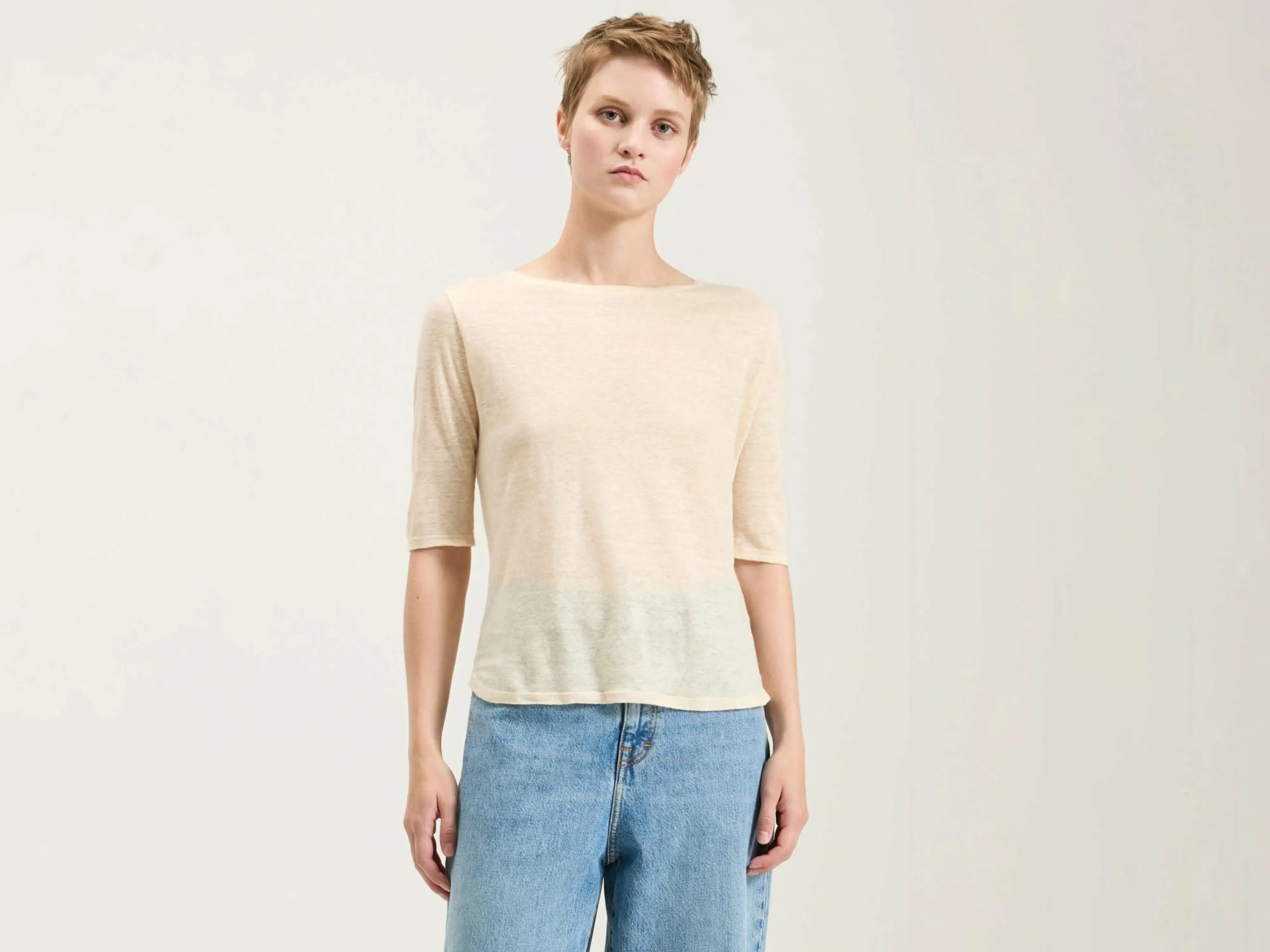 Best Sale Bellerose Seas Slim T-shirt Ecru