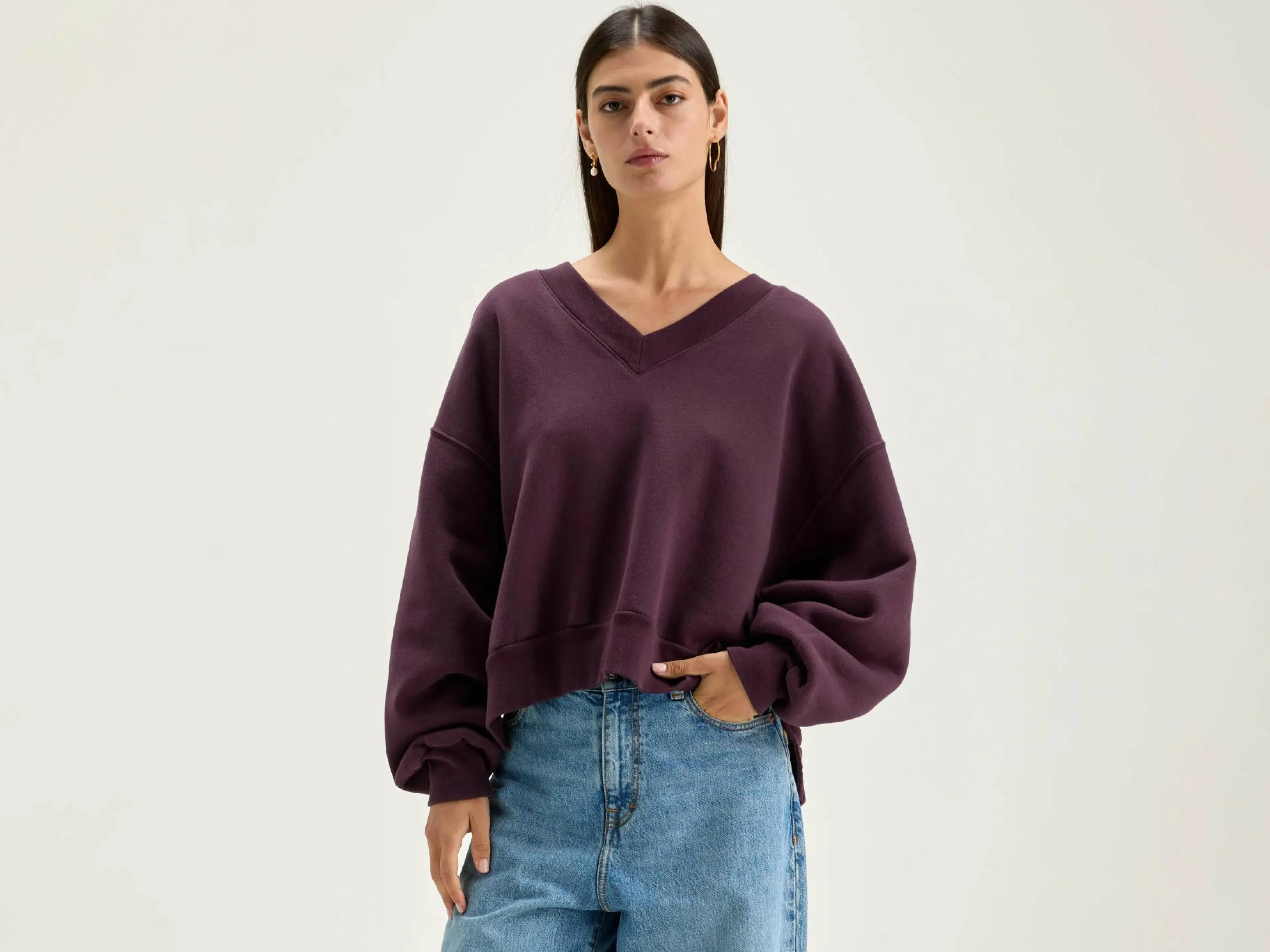 Hot Bellerose Varola V-hals Sweatshirt Wine