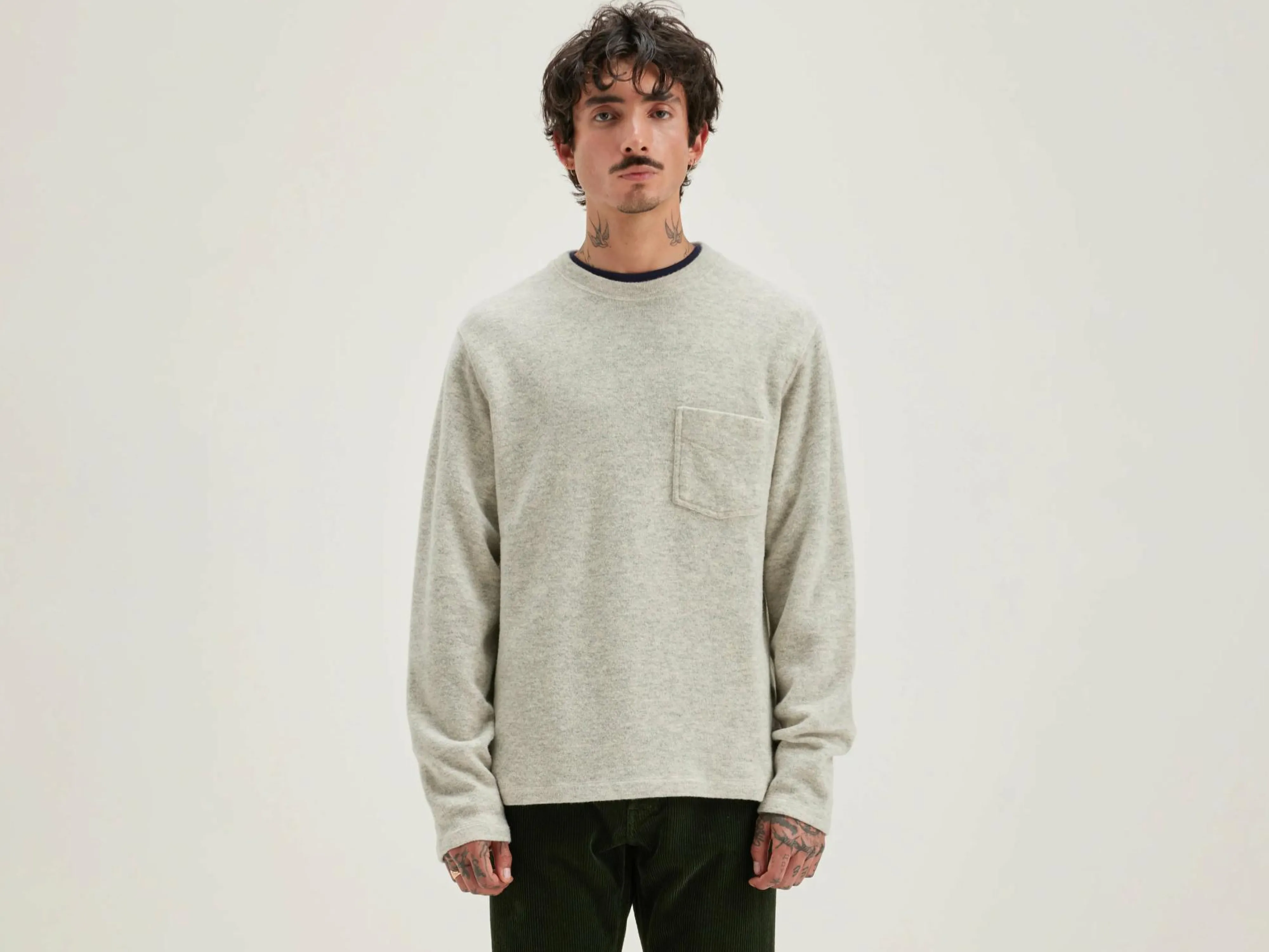 New Bellerose Velo Ronde Hals Sweatshirt Heather grey