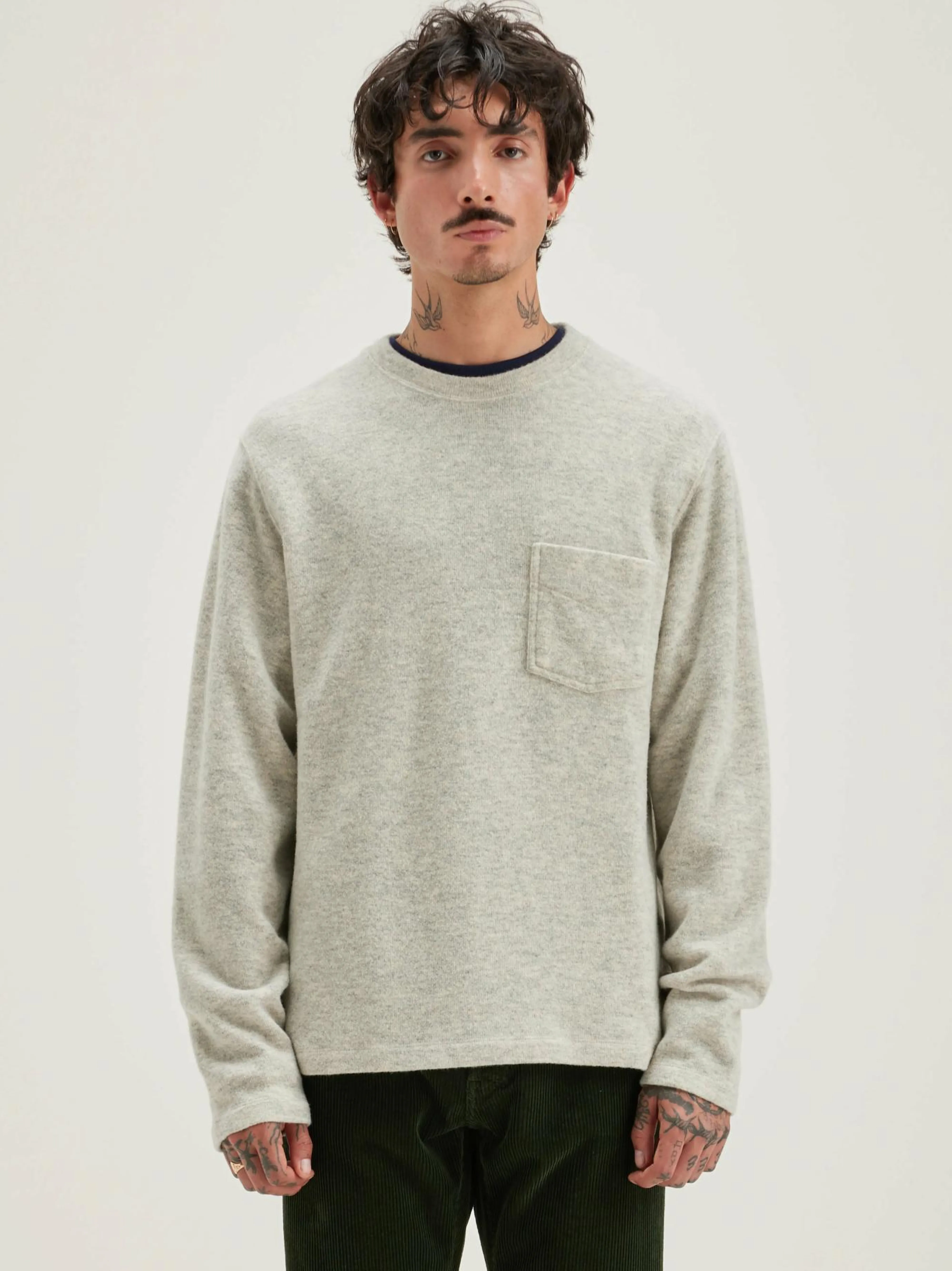 New Bellerose Velo Ronde Hals Sweatshirt Heather grey