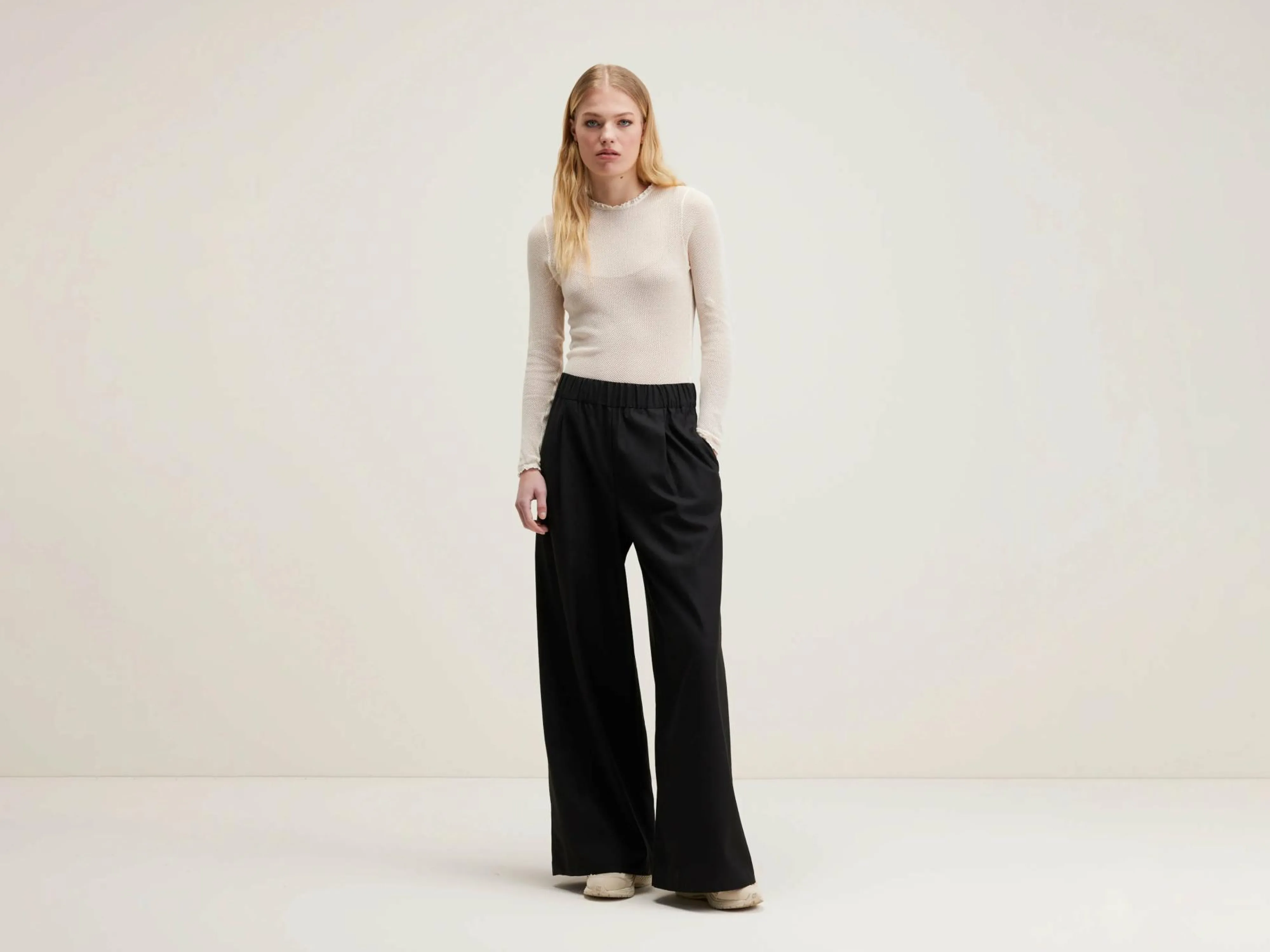 Sale Bellerose Vezza Rechte Wijde Broek Black beauty